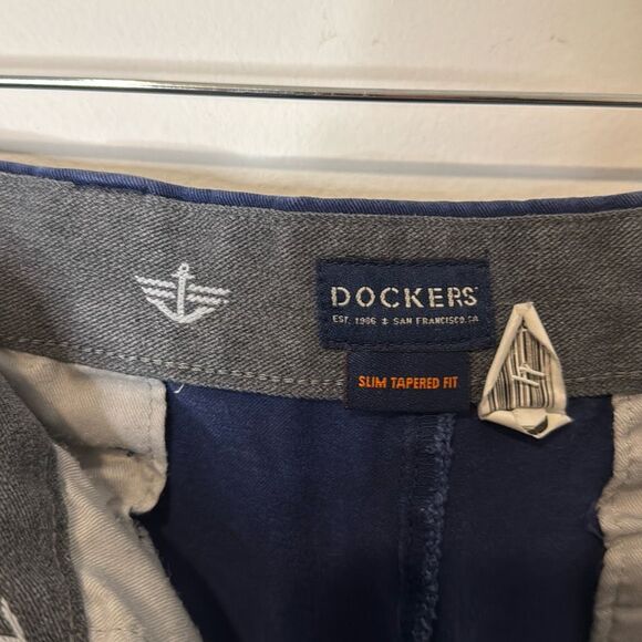 Dockers Men’s Slim Tapered Fit Chino Dress Pants - Blue, Size 33x30 - Picture 6 of 10